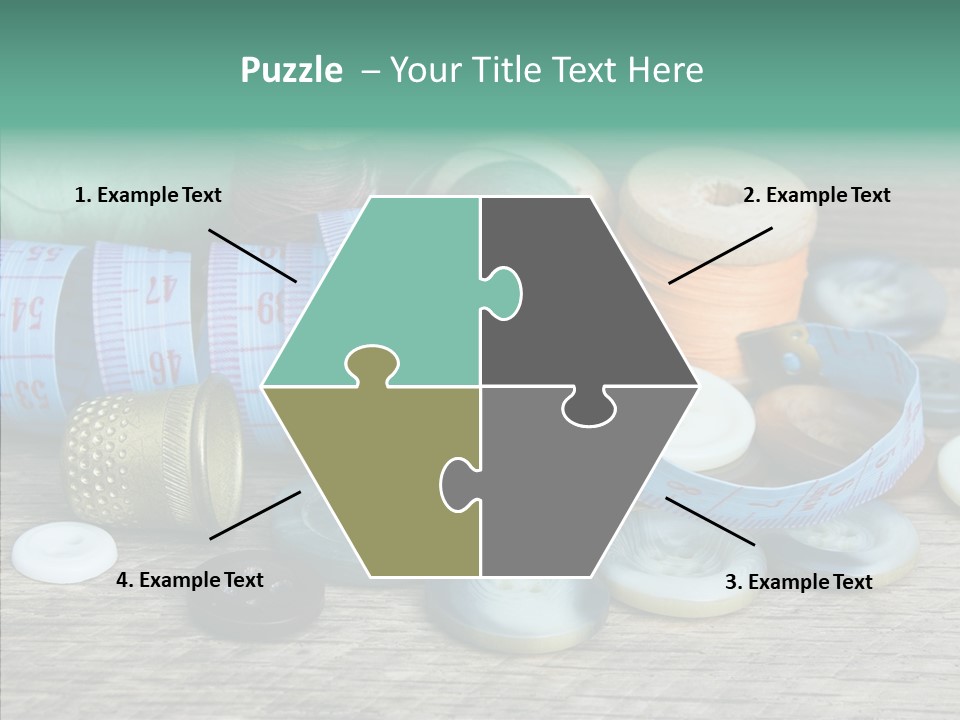 Color Thimble Supplies PowerPoint Template