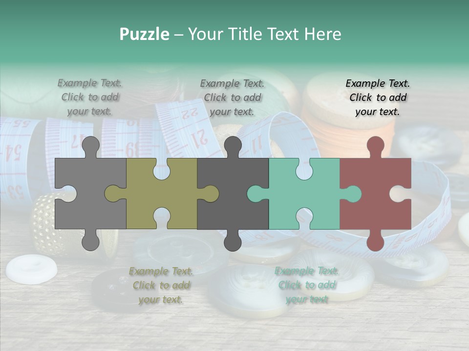 Color Thimble Supplies PowerPoint Template
