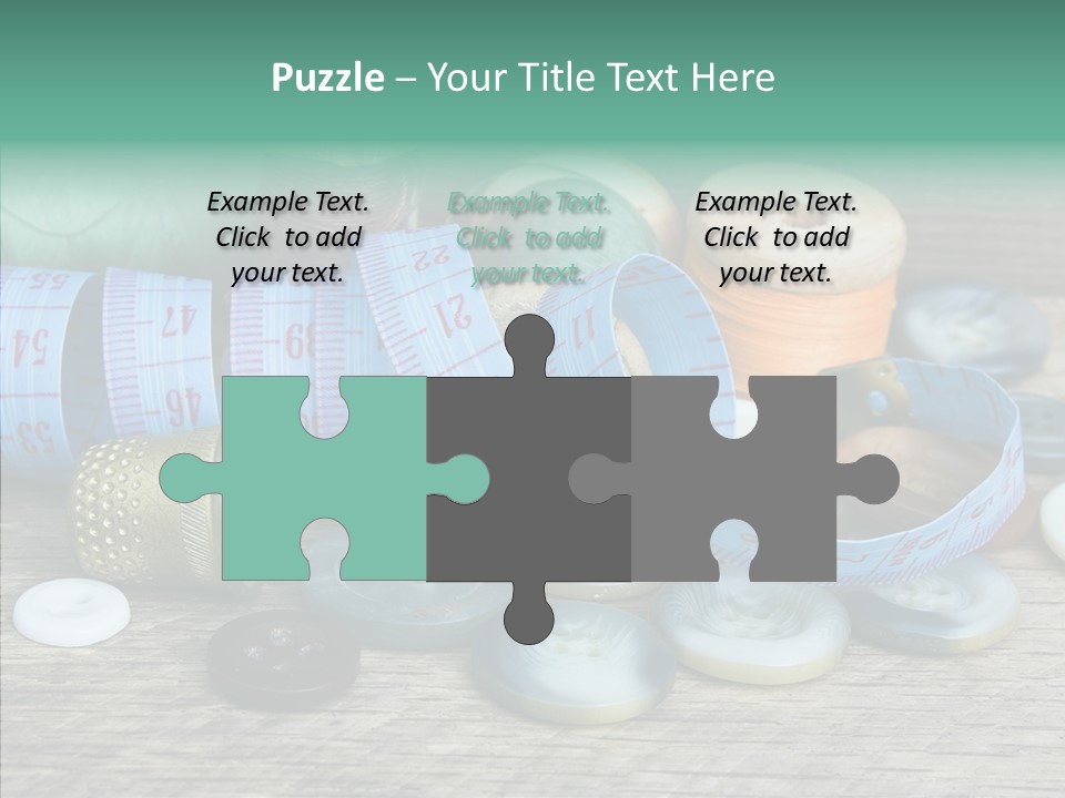 Color Thimble Supplies PowerPoint Template