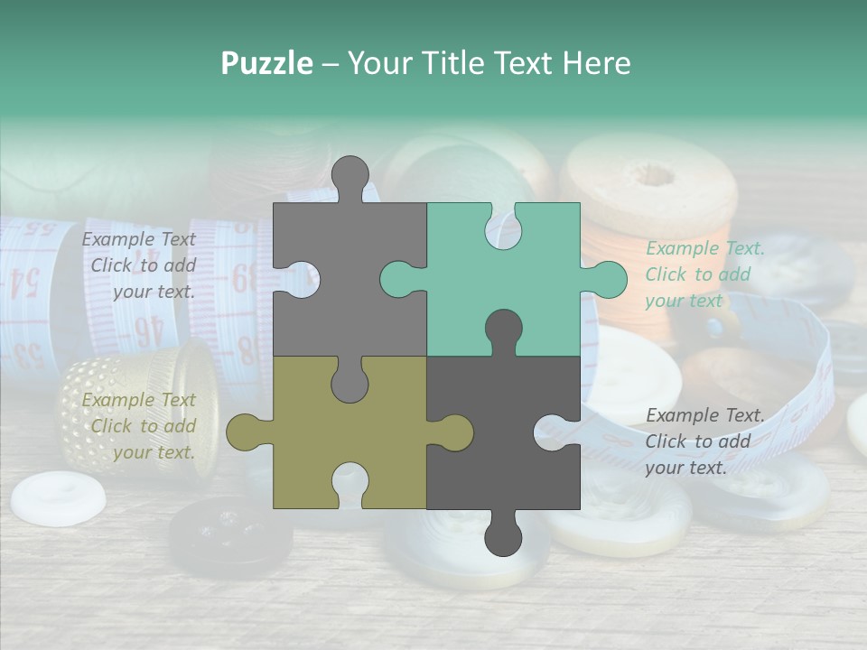 Color Thimble Supplies PowerPoint Template