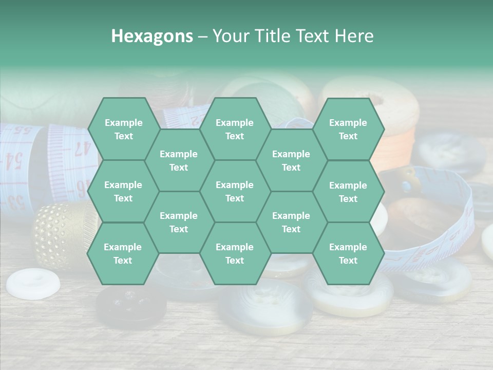 Color Thimble Supplies PowerPoint Template