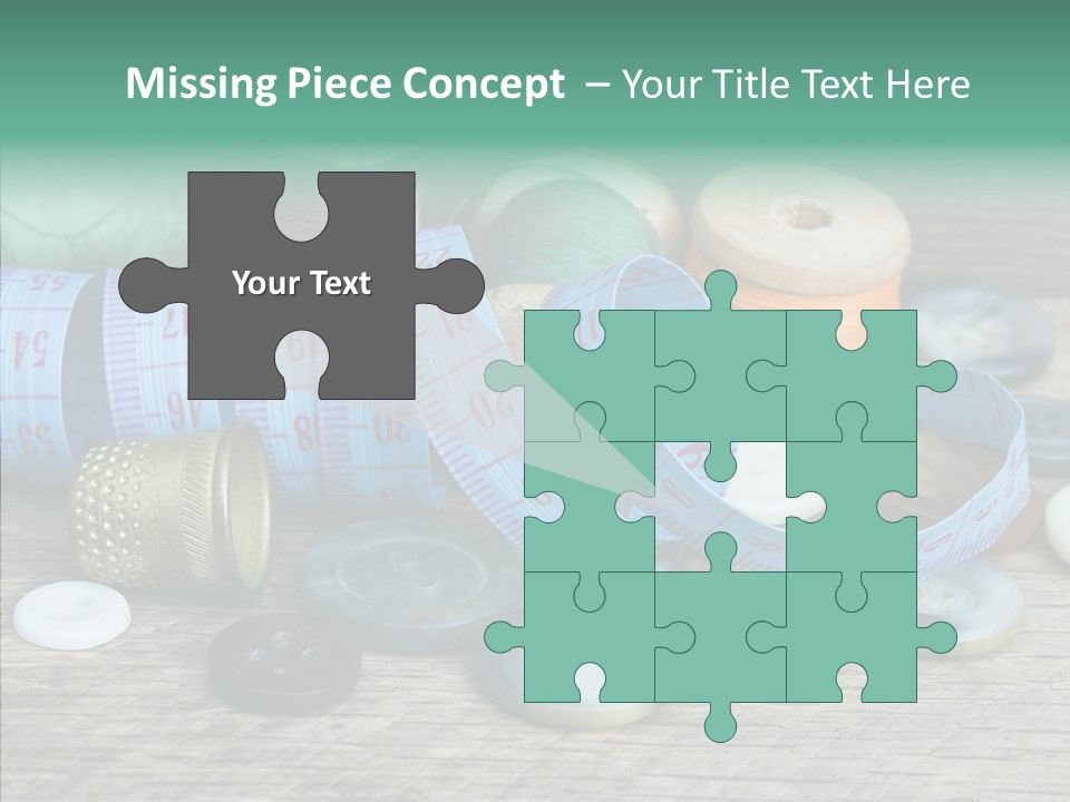 Color Thimble Supplies PowerPoint Template