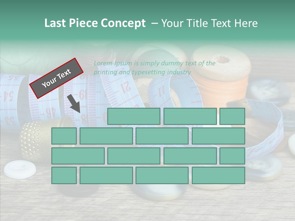 Color Thimble Supplies PowerPoint Template