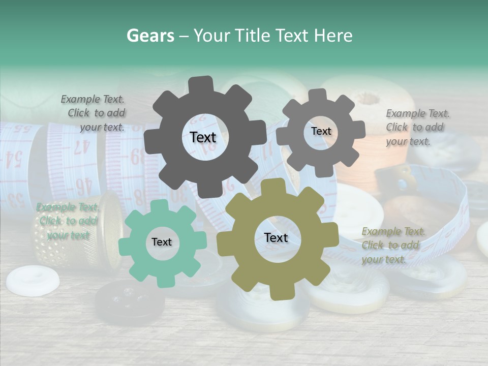 Color Thimble Supplies PowerPoint Template