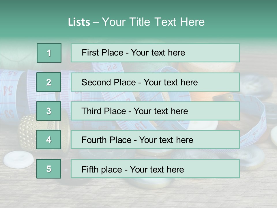 Color Thimble Supplies PowerPoint Template