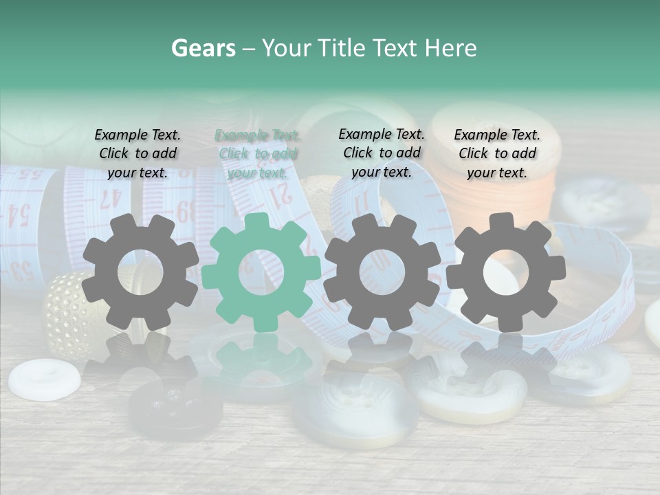 Color Thimble Supplies PowerPoint Template
