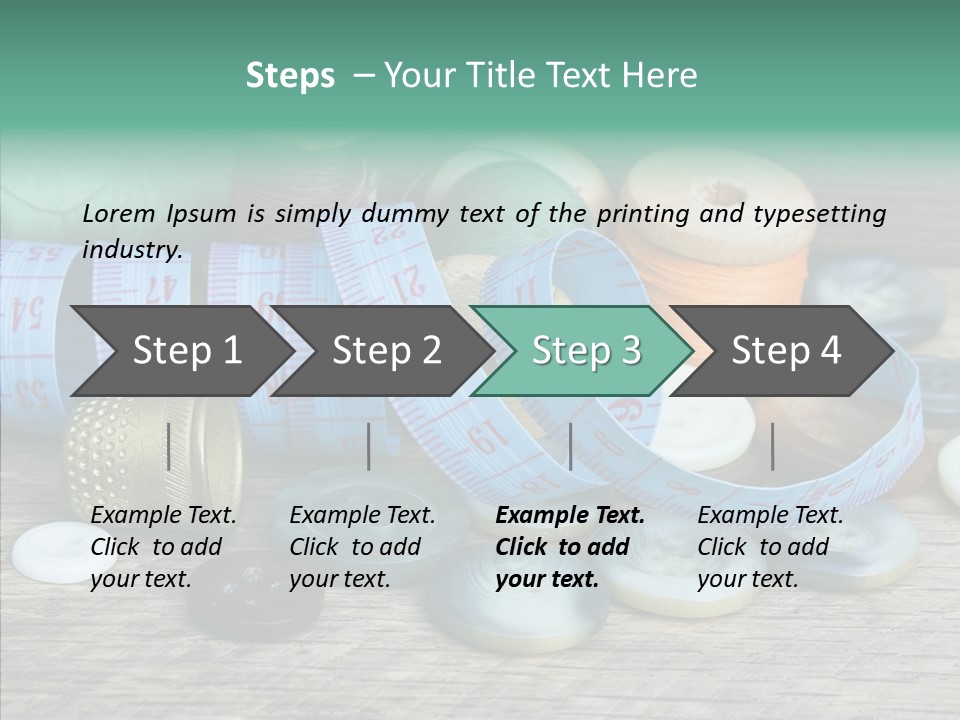 Color Thimble Supplies PowerPoint Template