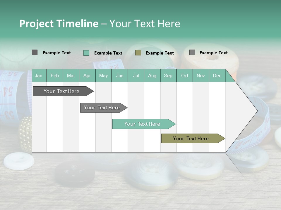 Color Thimble Supplies PowerPoint Template