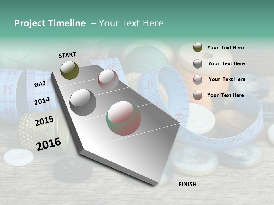 Color Thimble Supplies PowerPoint Template