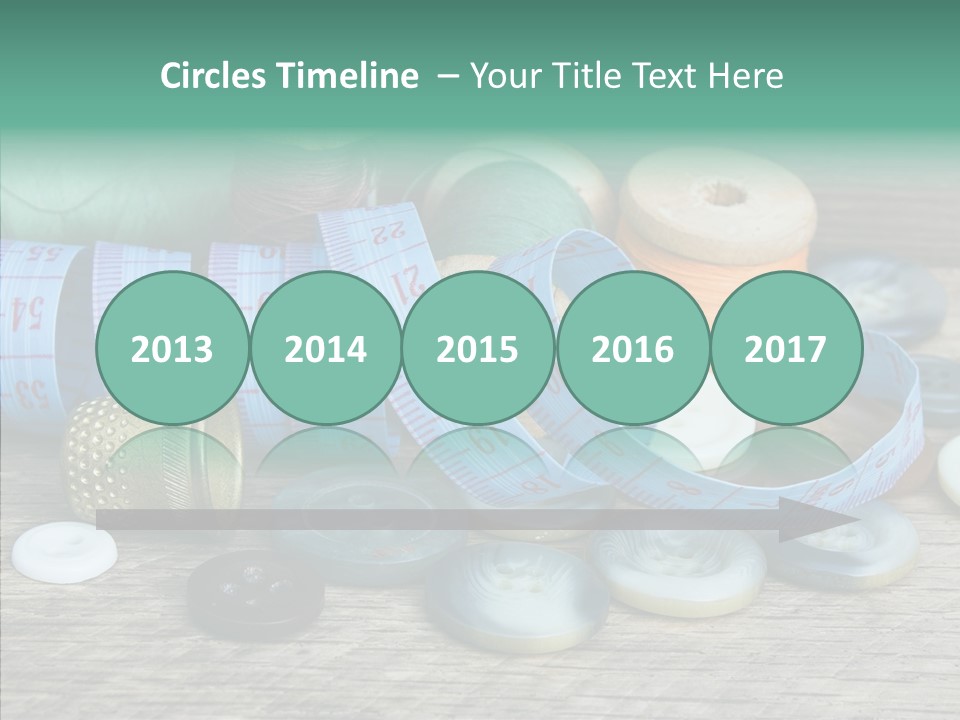 Color Thimble Supplies PowerPoint Template