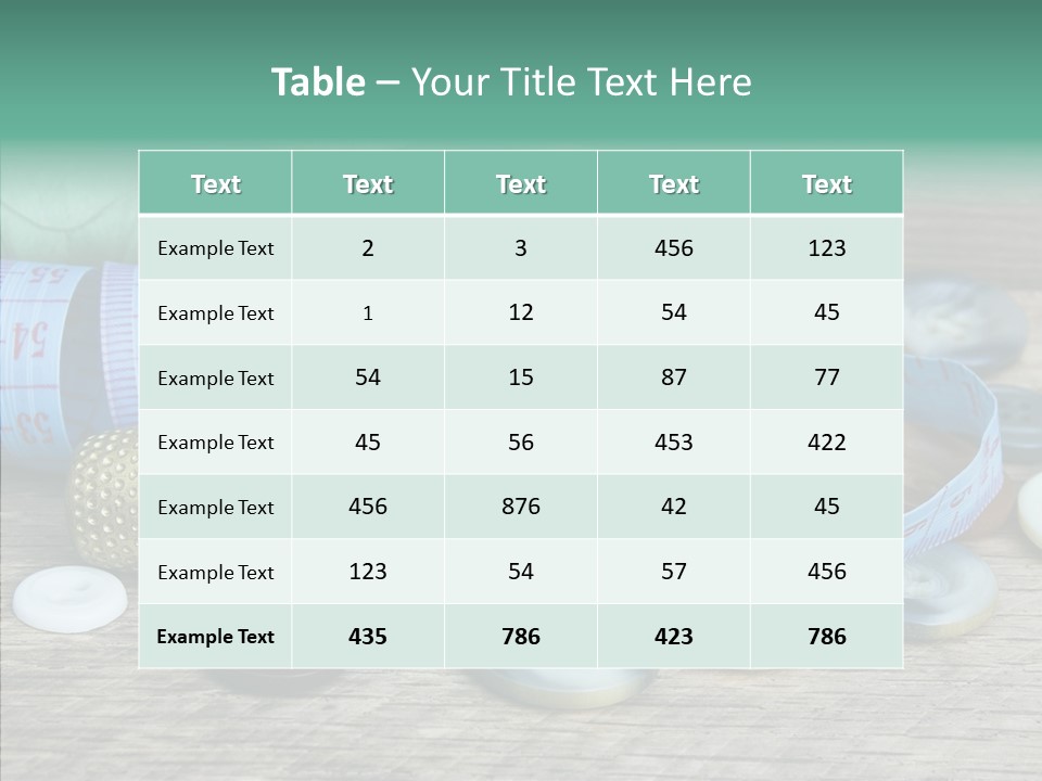 Color Thimble Supplies PowerPoint Template