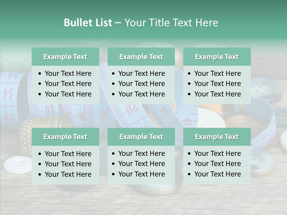 Color Thimble Supplies PowerPoint Template