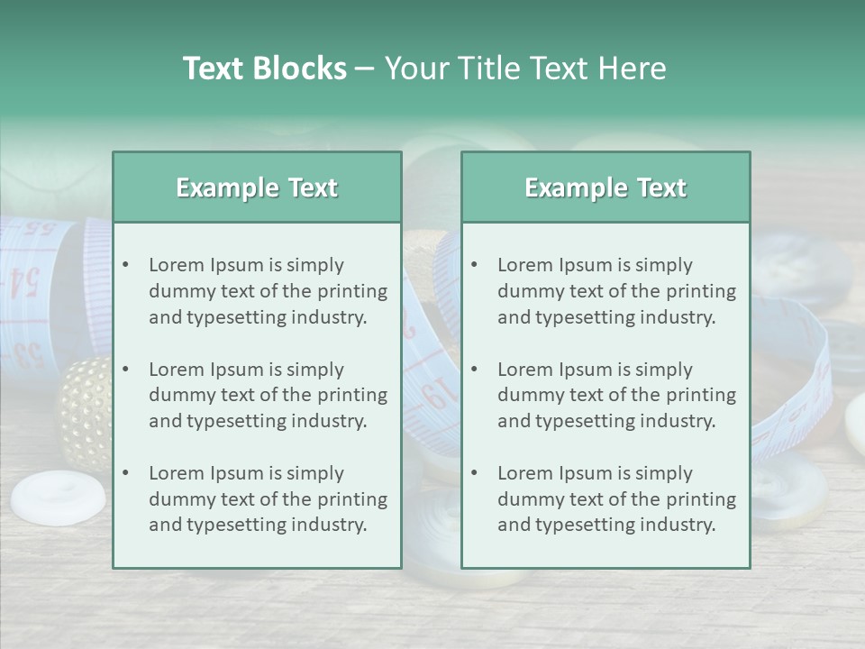 Color Thimble Supplies PowerPoint Template