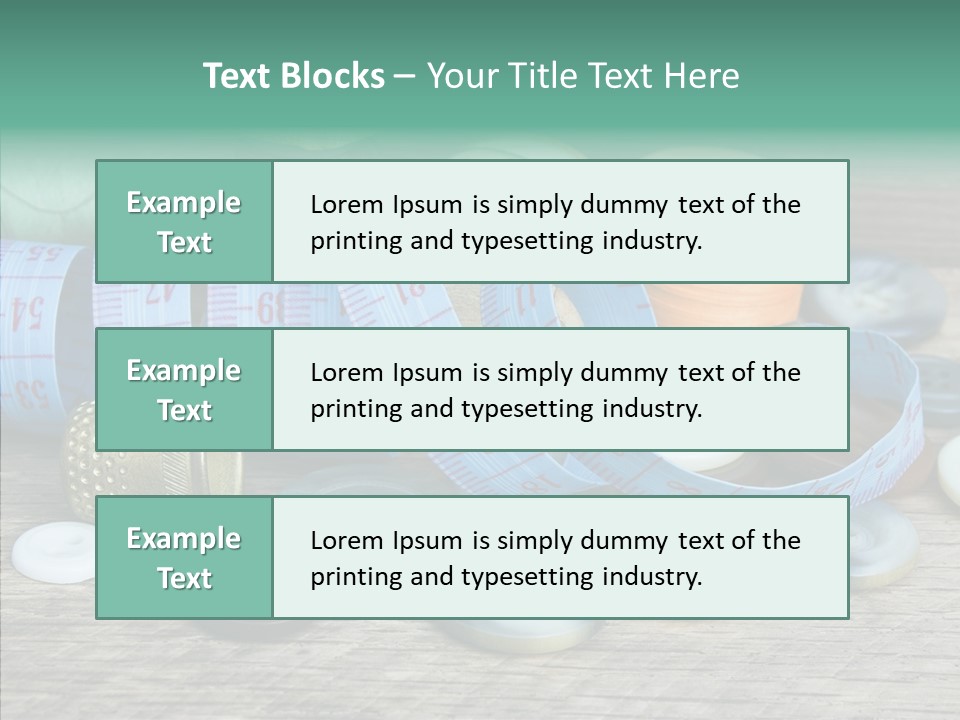 Color Thimble Supplies PowerPoint Template