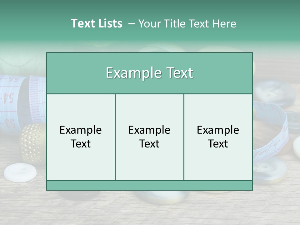Color Thimble Supplies PowerPoint Template