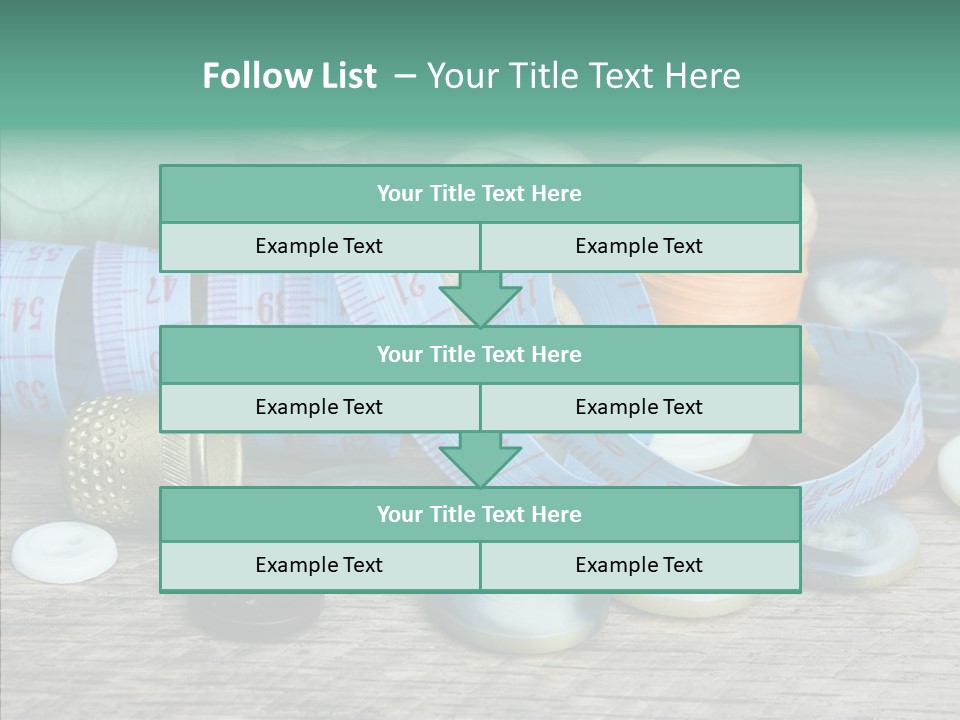 Color Thimble Supplies PowerPoint Template