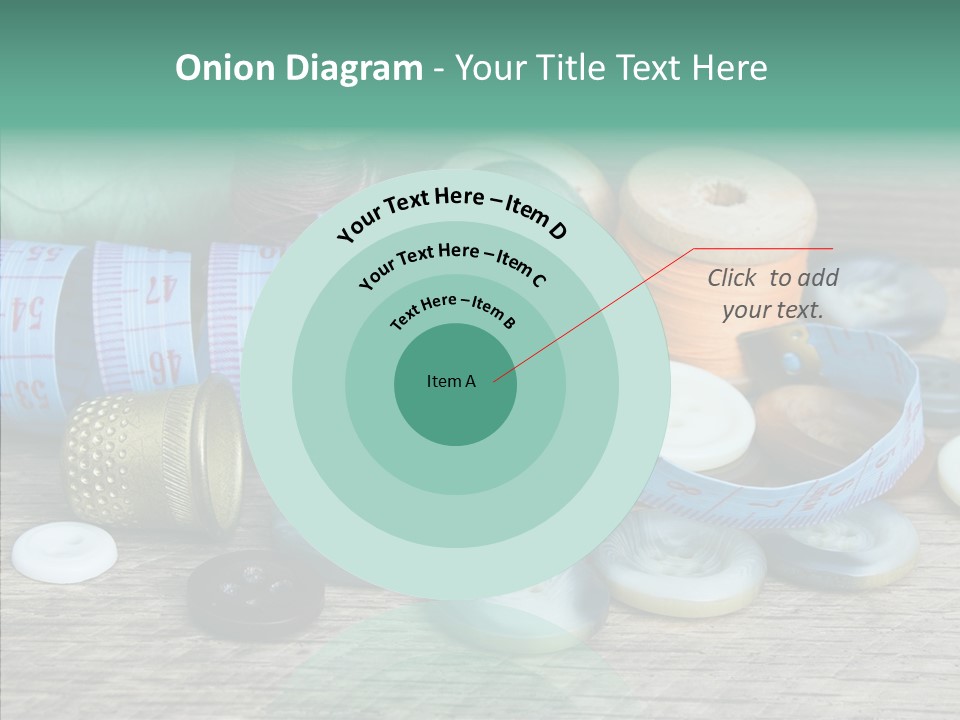 Color Thimble Supplies PowerPoint Template