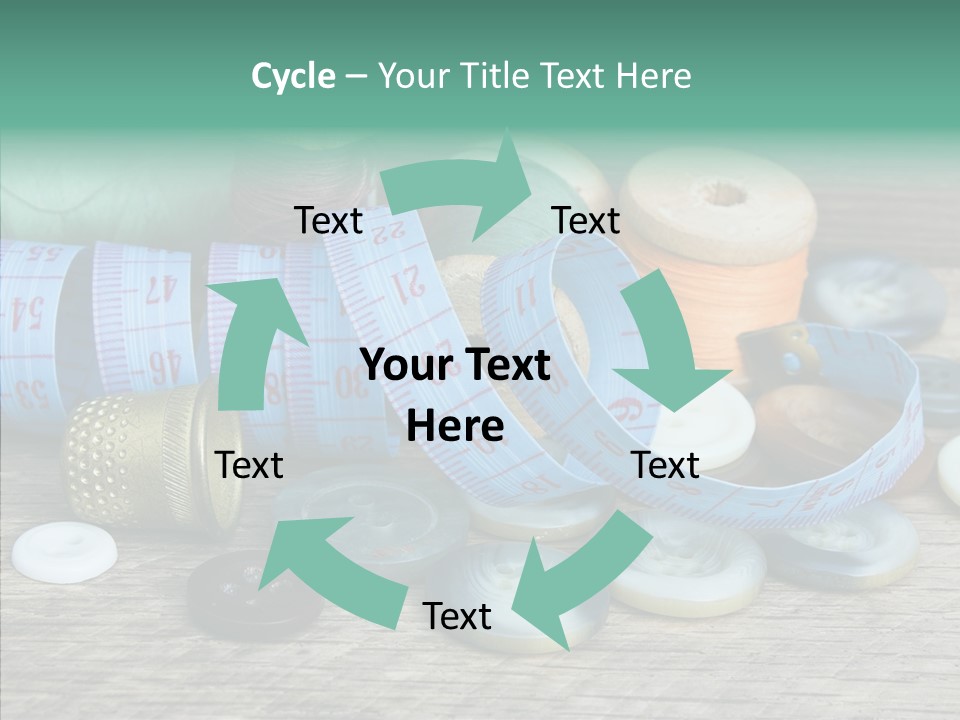Color Thimble Supplies PowerPoint Template