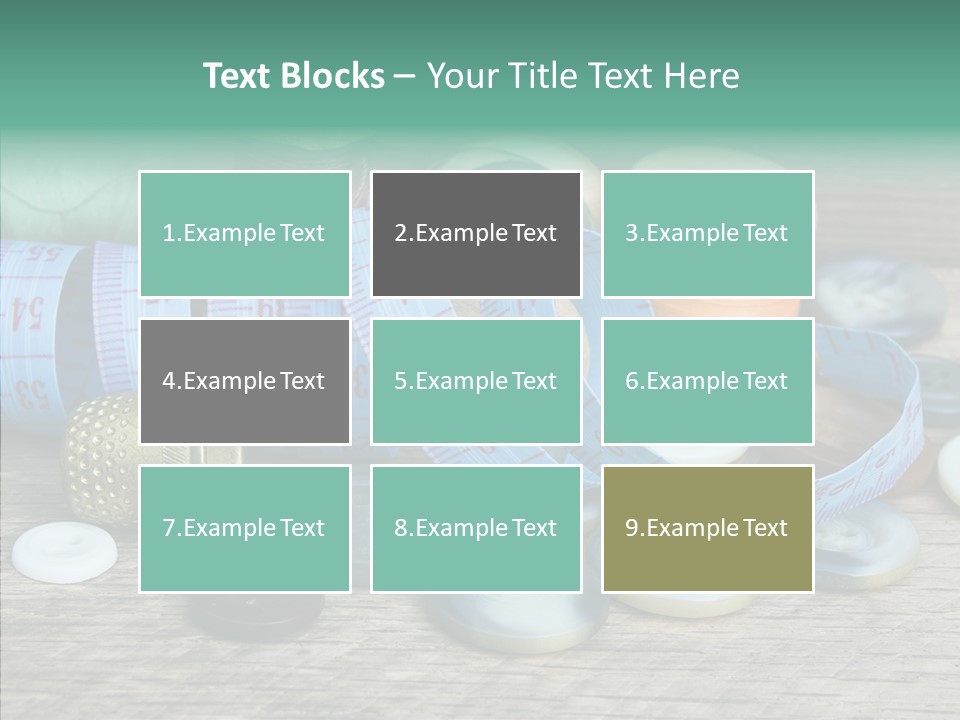 Color Thimble Supplies PowerPoint Template