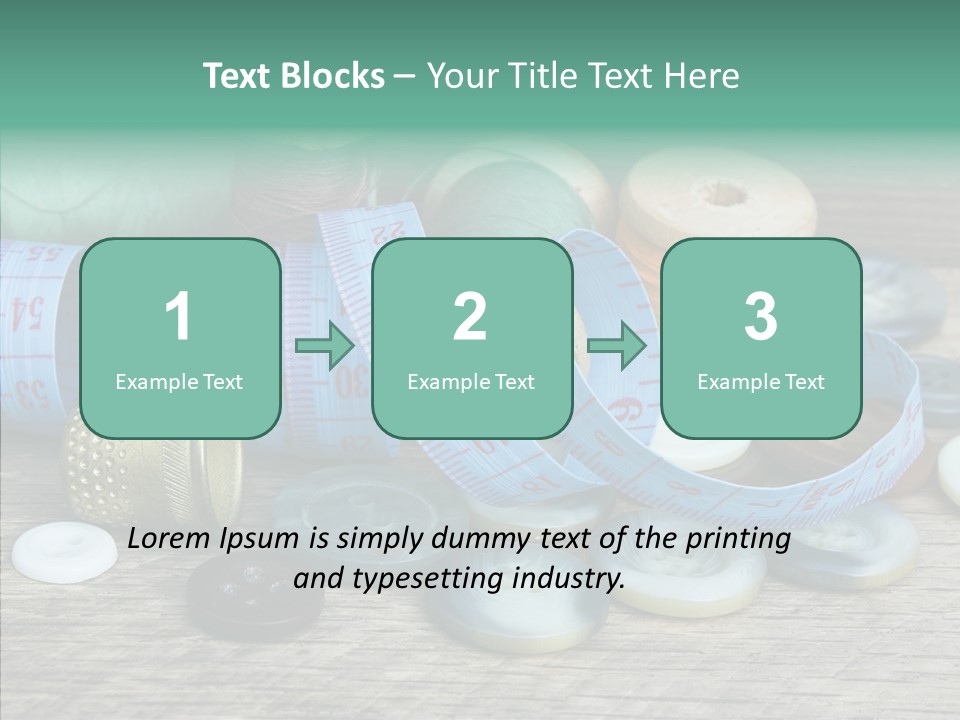 Color Thimble Supplies PowerPoint Template