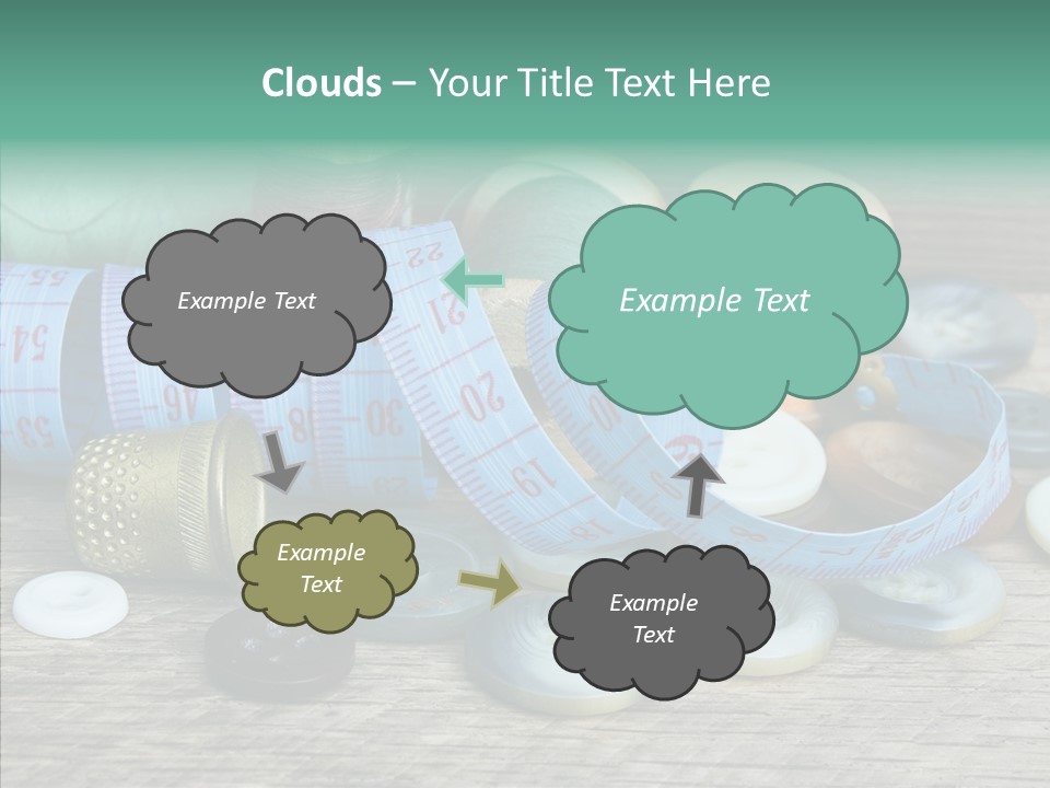 Color Thimble Supplies PowerPoint Template
