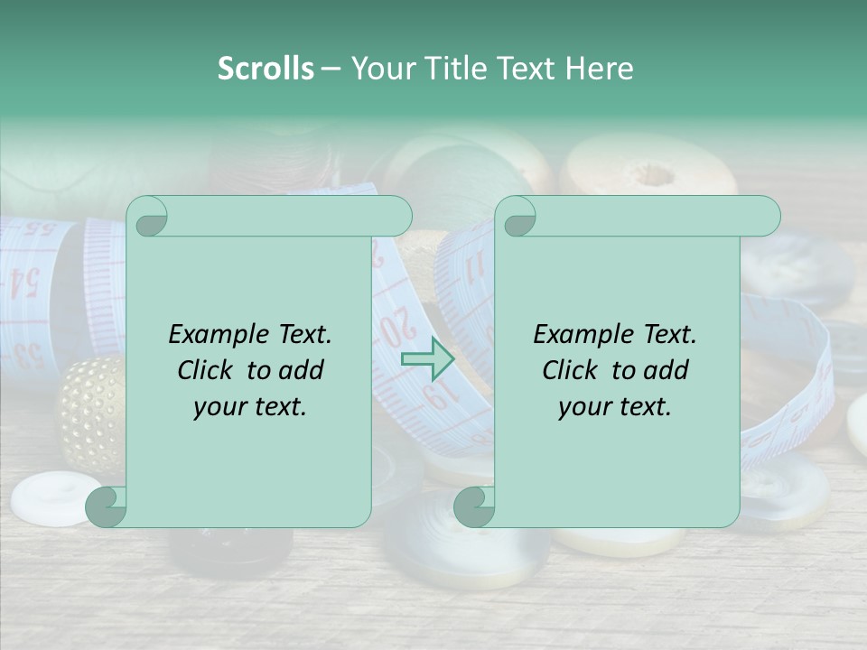 Color Thimble Supplies PowerPoint Template