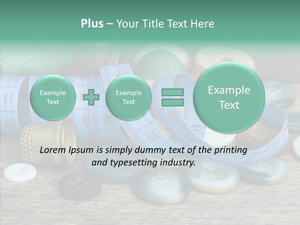 Color Thimble Supplies PowerPoint Template