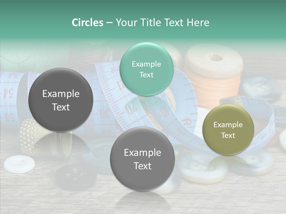 Color Thimble Supplies PowerPoint Template