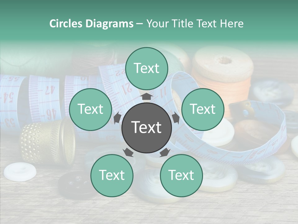 Color Thimble Supplies PowerPoint Template