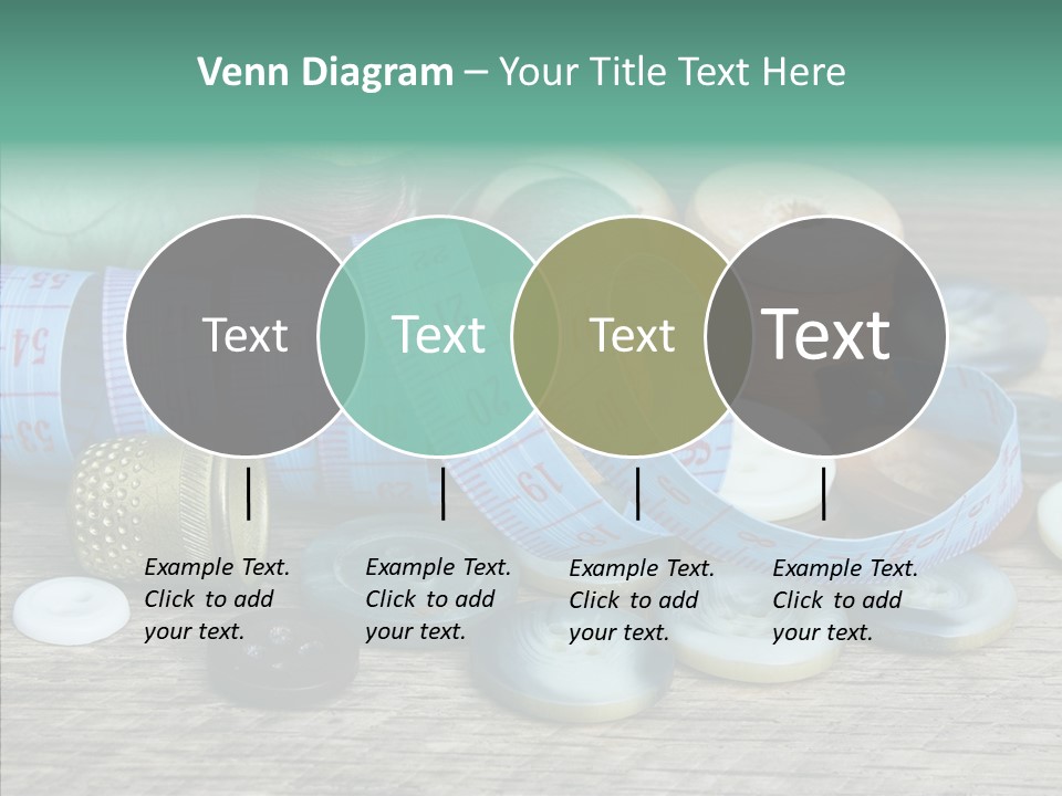 Color Thimble Supplies PowerPoint Template