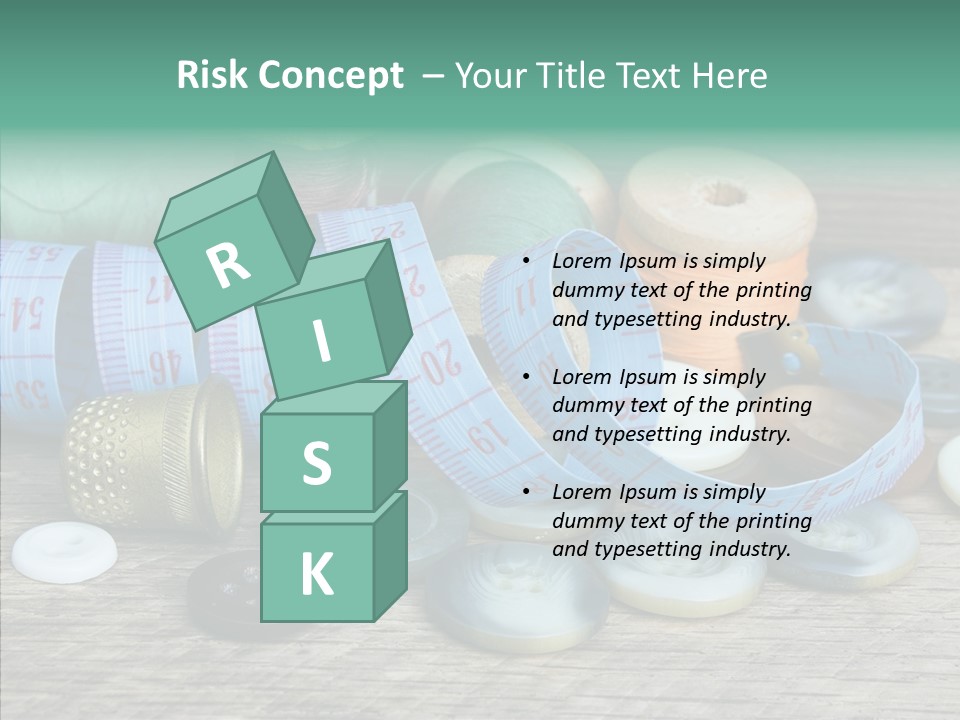 Color Thimble Supplies PowerPoint Template