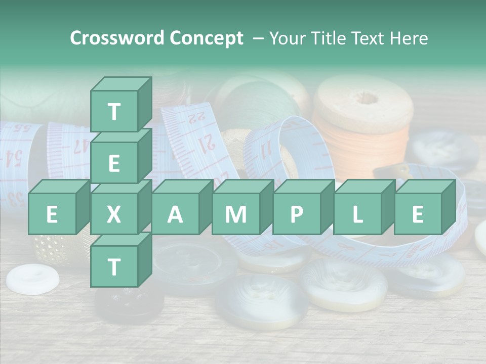 Color Thimble Supplies PowerPoint Template