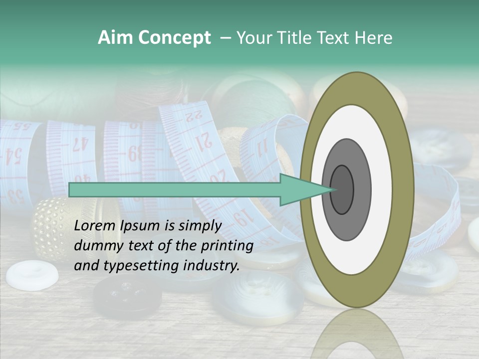 Color Thimble Supplies PowerPoint Template