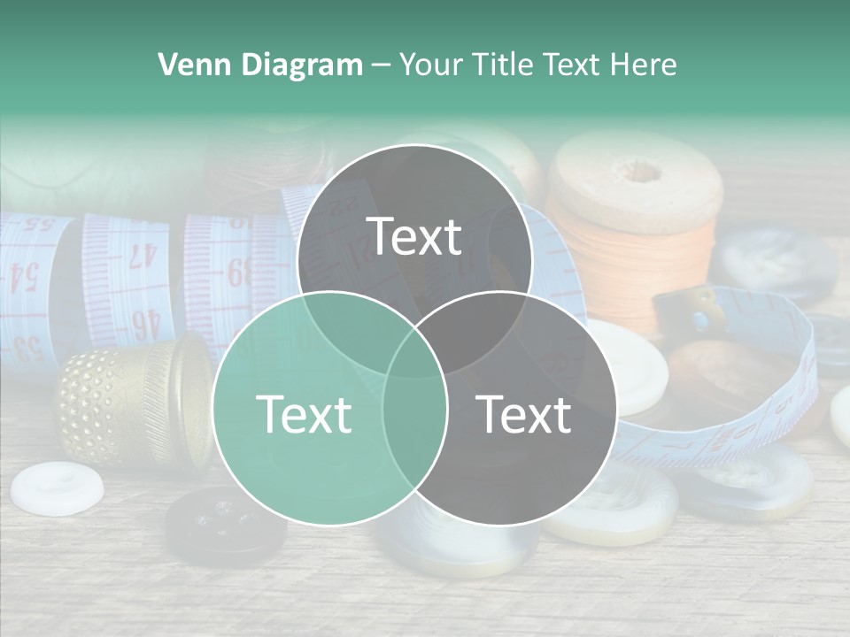 Color Thimble Supplies PowerPoint Template