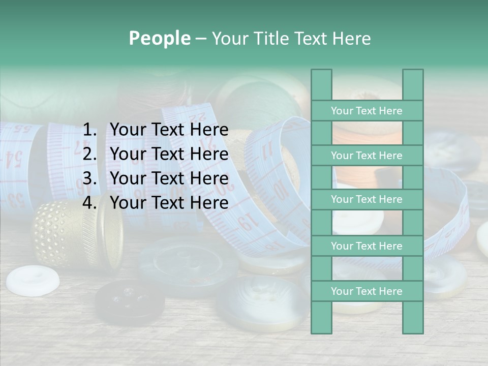 Color Thimble Supplies PowerPoint Template