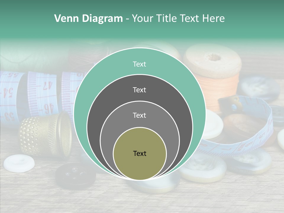 Color Thimble Supplies PowerPoint Template
