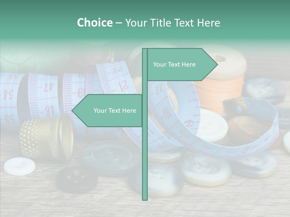 Color Thimble Supplies PowerPoint Template