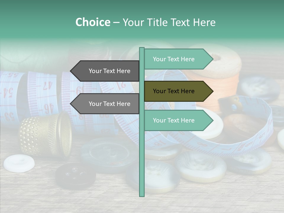 Color Thimble Supplies PowerPoint Template
