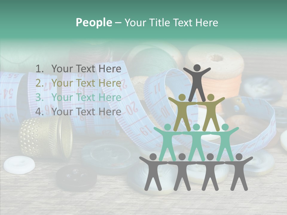 Color Thimble Supplies PowerPoint Template