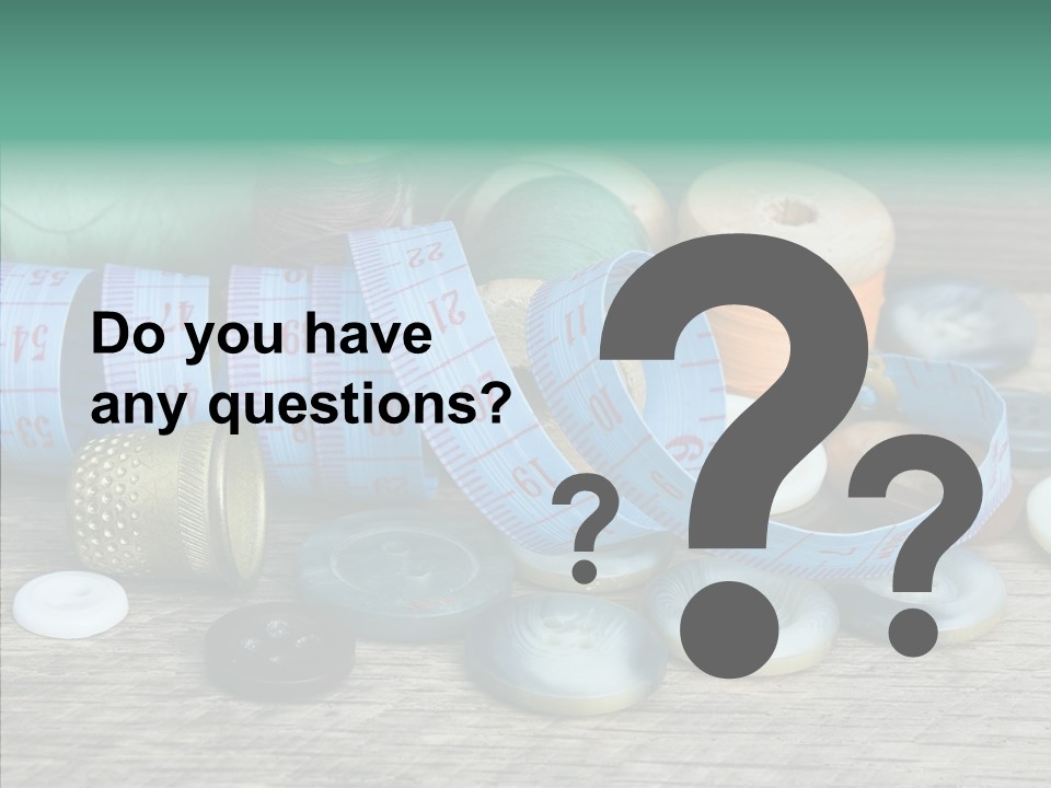 Color Thimble Supplies PowerPoint Template