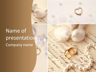 Wedding Background Set Symbol PowerPoint Template