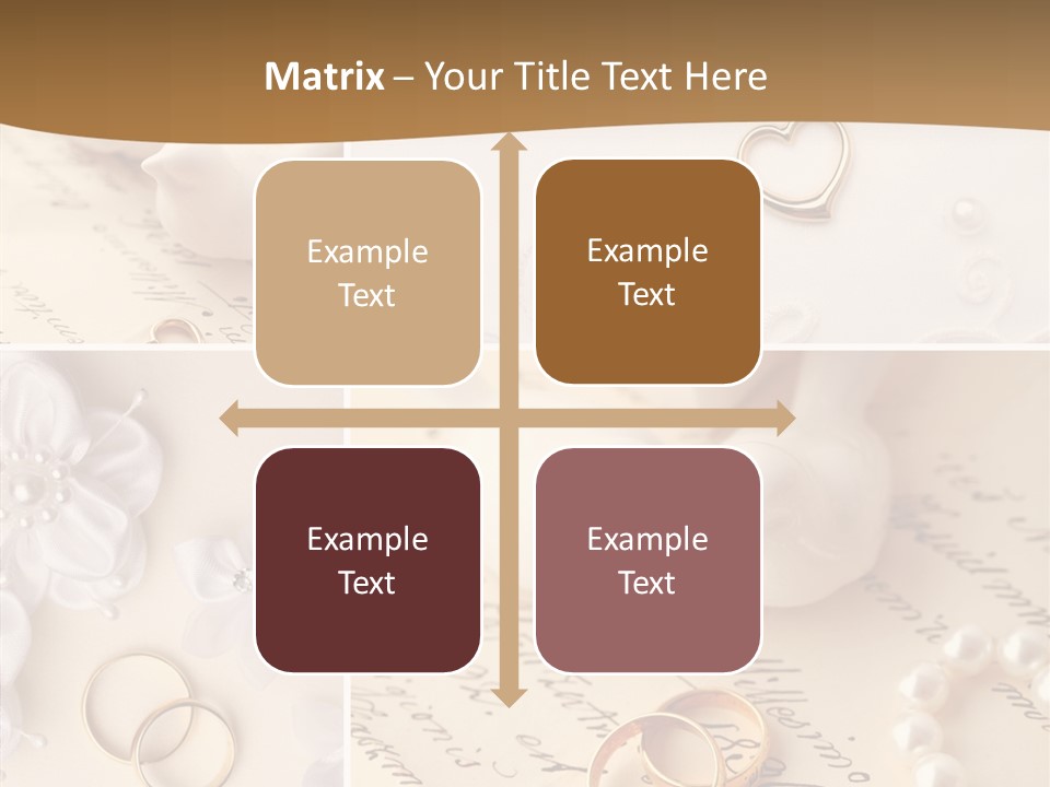 Wedding Background Set Symbol PowerPoint Template