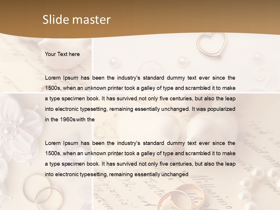 Wedding Background Set Symbol PowerPoint Template