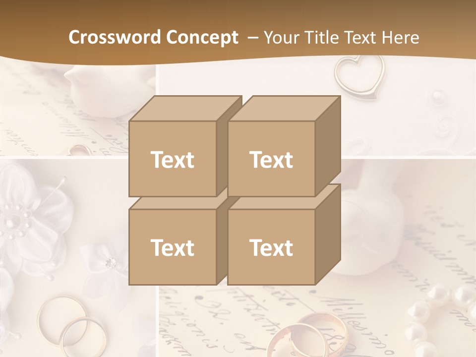 Wedding Background Set Symbol PowerPoint Template