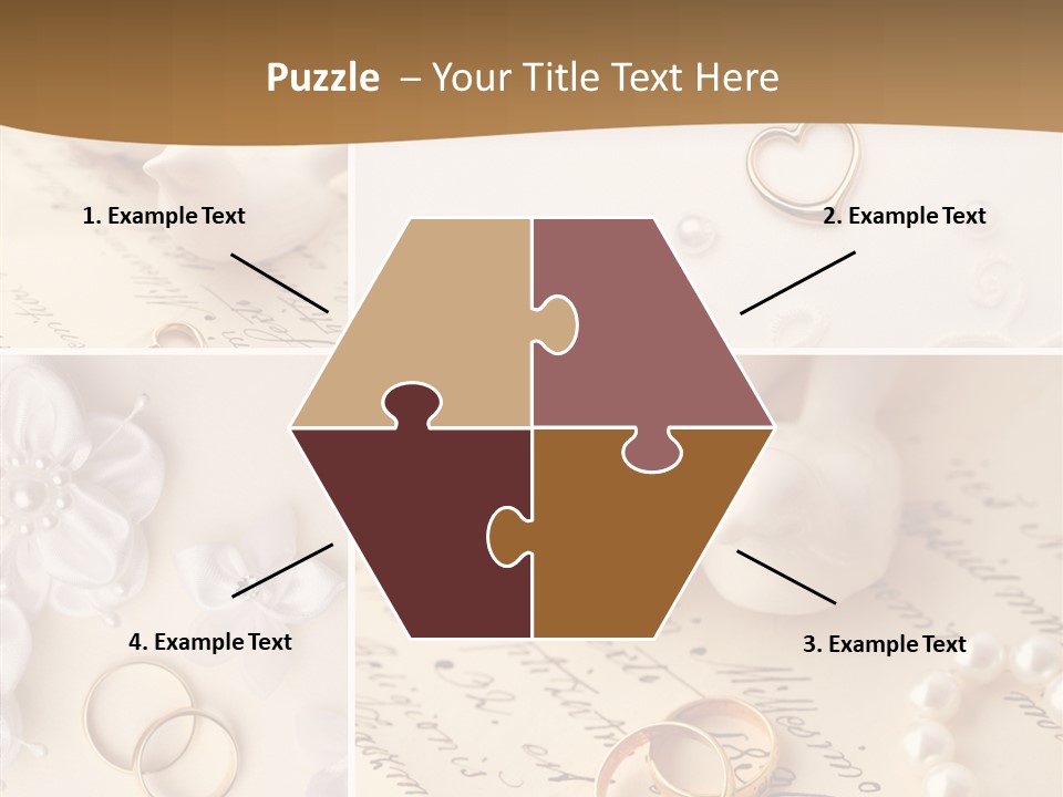 Wedding Background Set Symbol PowerPoint Template