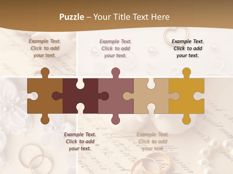 Wedding Background Set Symbol PowerPoint Template