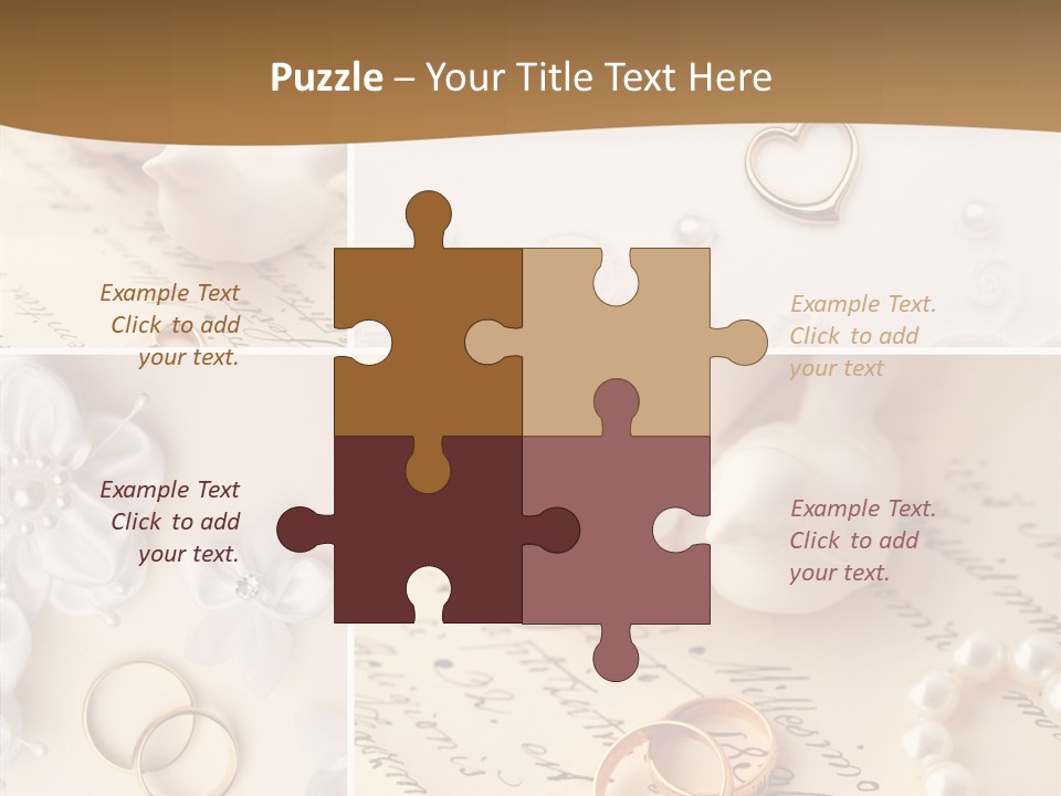 Wedding Background Set Symbol PowerPoint Template