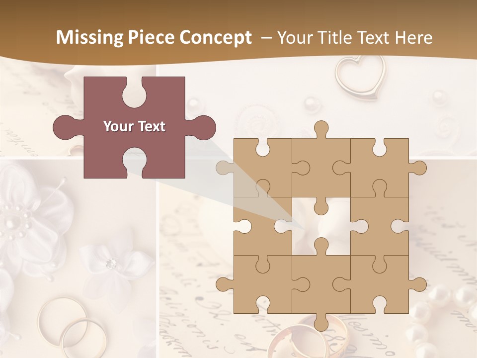 Wedding Background Set Symbol PowerPoint Template