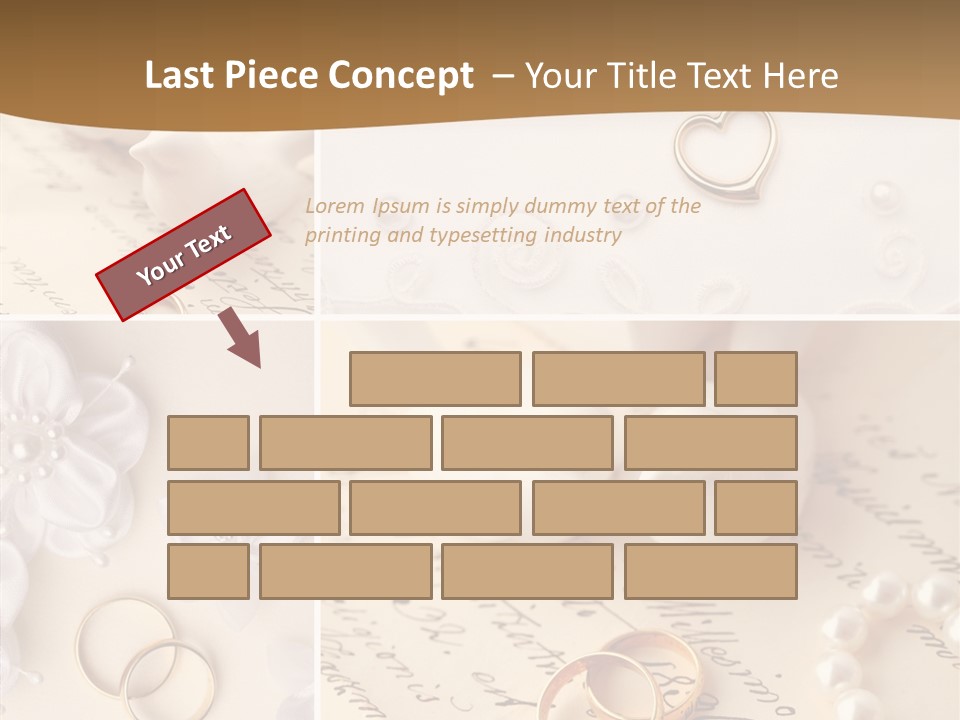 Wedding Background Set Symbol PowerPoint Template