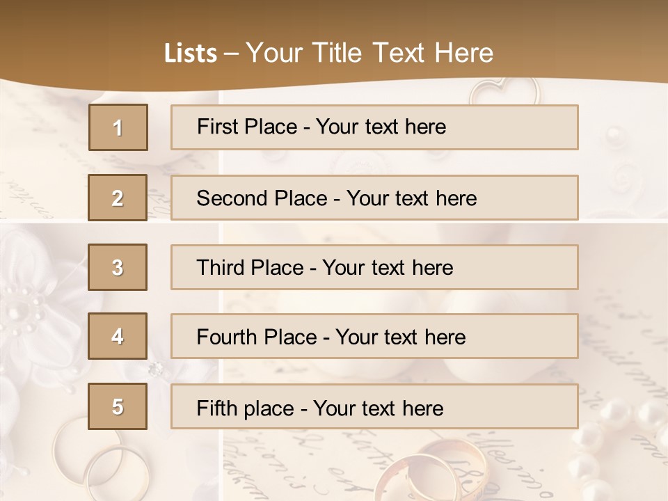 Wedding Background Set Symbol PowerPoint Template